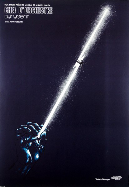 Plakat Edwarda Lutczyna do filmu "Dyrygent" w reżyserii Andrzeja Wajdy, fot. Muzeum Kinematografii w Łodzi